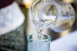 pitcher and glass with water